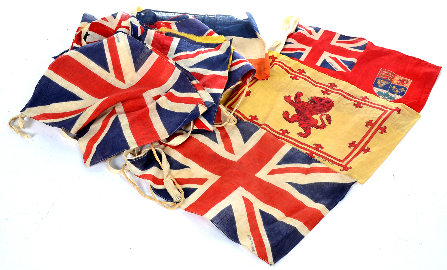 Appraisal: ANTIQUE BUNTING WITH UNION JACK AND OTHER BRITISH FLAGS