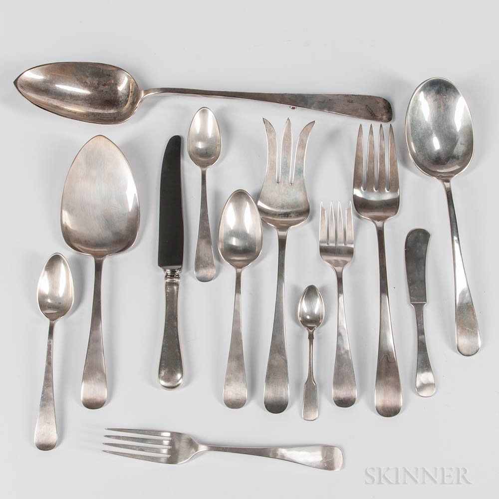 Appraisal: Old Newbury Crafters Wilton Pattern Sterling Silver Flatware Service Old