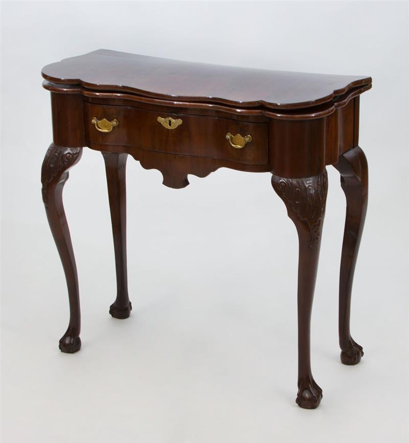 Appraisal: Dutch Rococo Mahogany Flip-Top Games Table x x in open