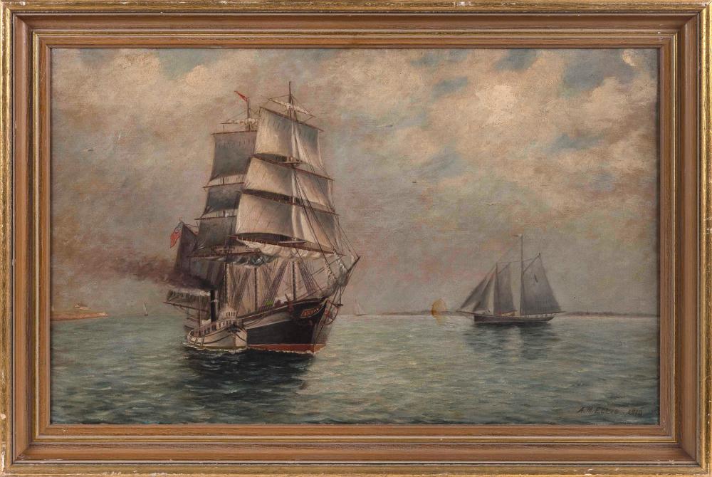 Appraisal: A M ELLIS AMERICA EARLY TH CENTURY A TUG LEADING