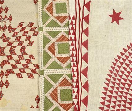 Appraisal: Three American Cotton Quilts Red and white quilt x in