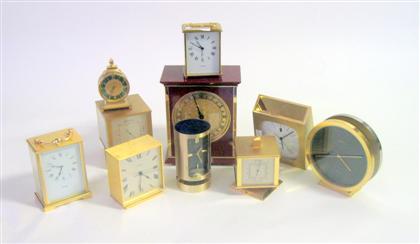 Appraisal: Group of twelve brass table clocks th century