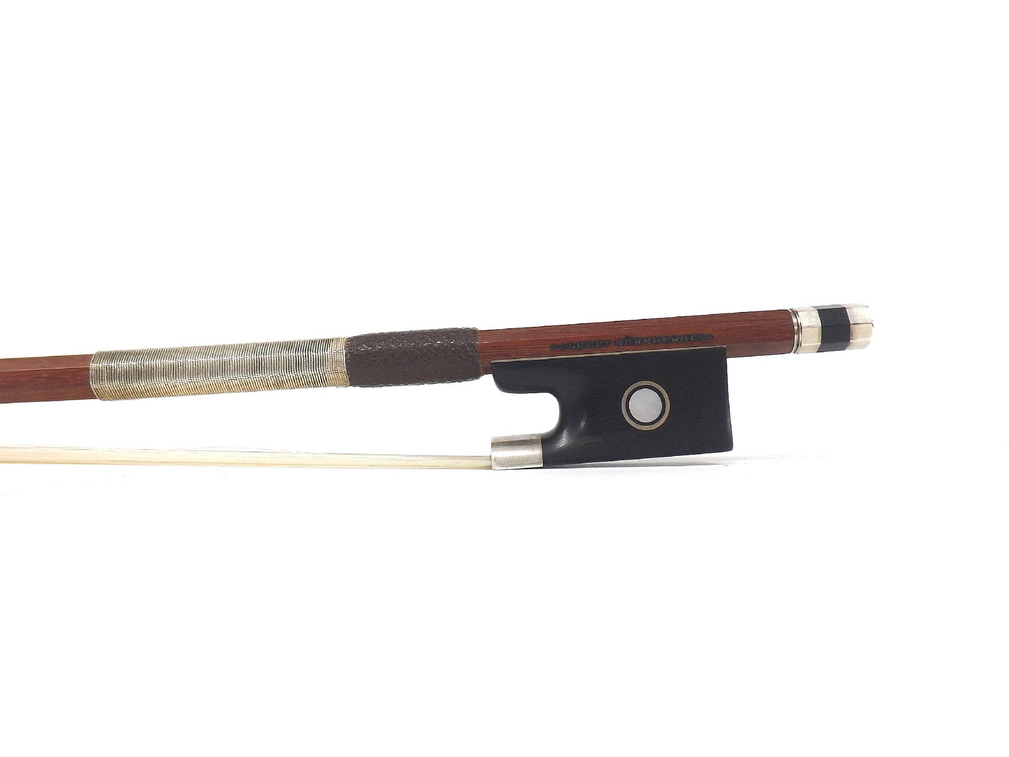 Appraisal: Good German silver mounted violin bow by and stamped Albert