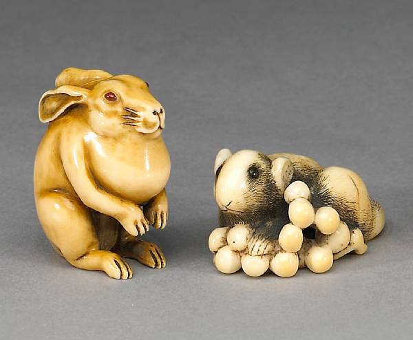 Appraisal: Netsuke and Okimono The first th Century carved of marine