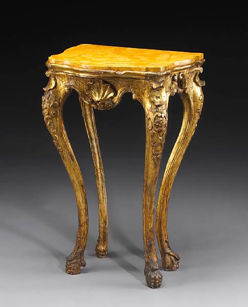 Appraisal: An Italian Rococo giltwood console table Venice third quarter th