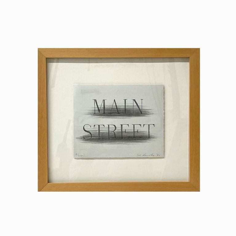 Appraisal: Ed Ruscha AMERICAN Ed Ruscha AMERICAN Main Street Color Lithograph