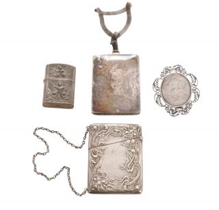 Appraisal: Group of Sterling Accessories Group of four sterling accessories comprising