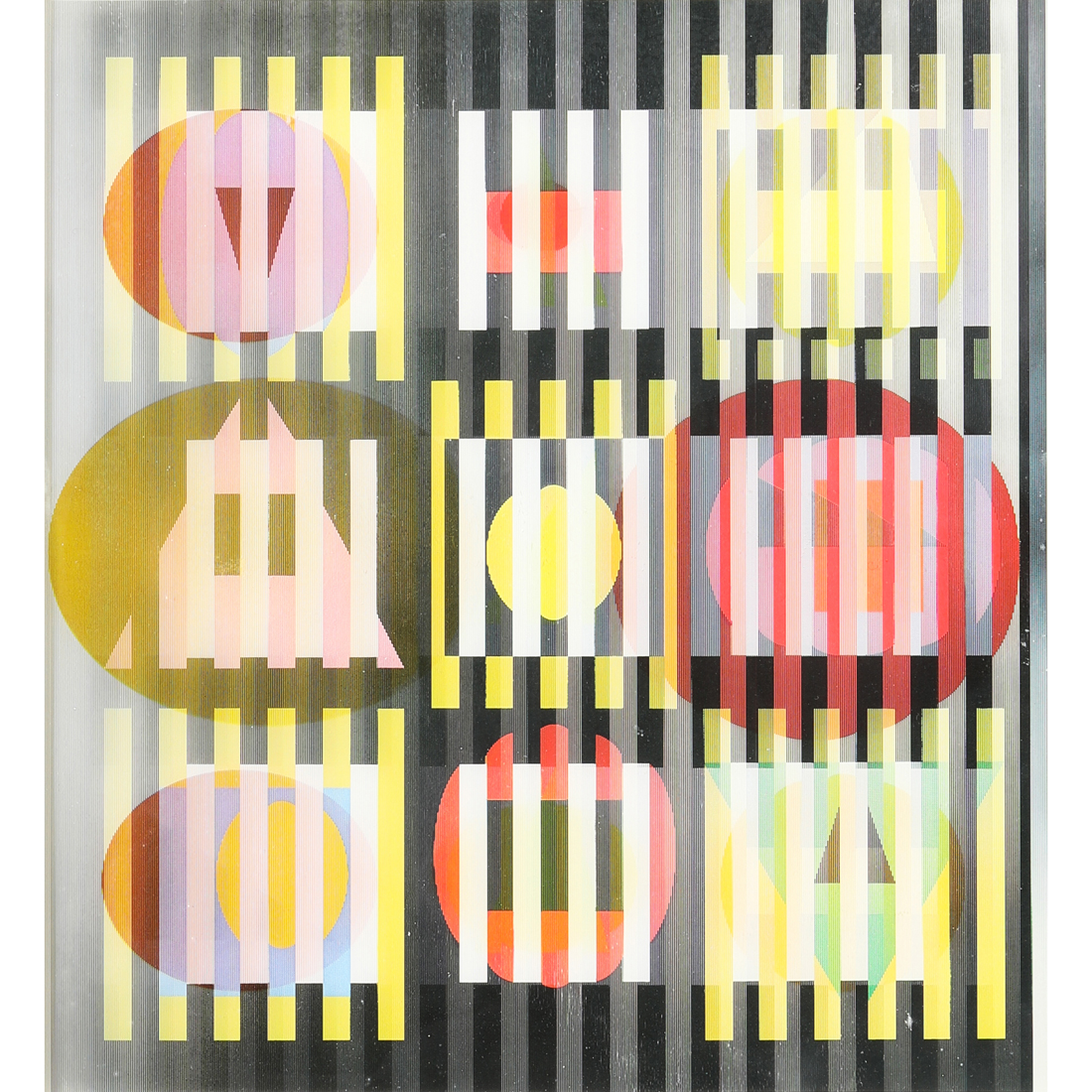 Appraisal: PRINT YAACOV AGAM Yaacov Agam Israeli b Untitled agamograph lenticular