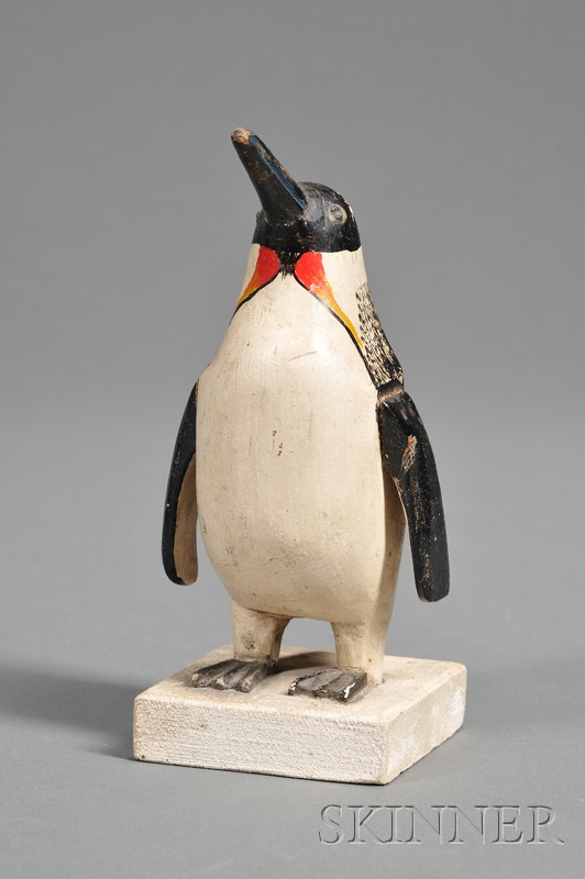 Appraisal: Small Carved and Painted Emperor Penguin Figure Charles Hart -