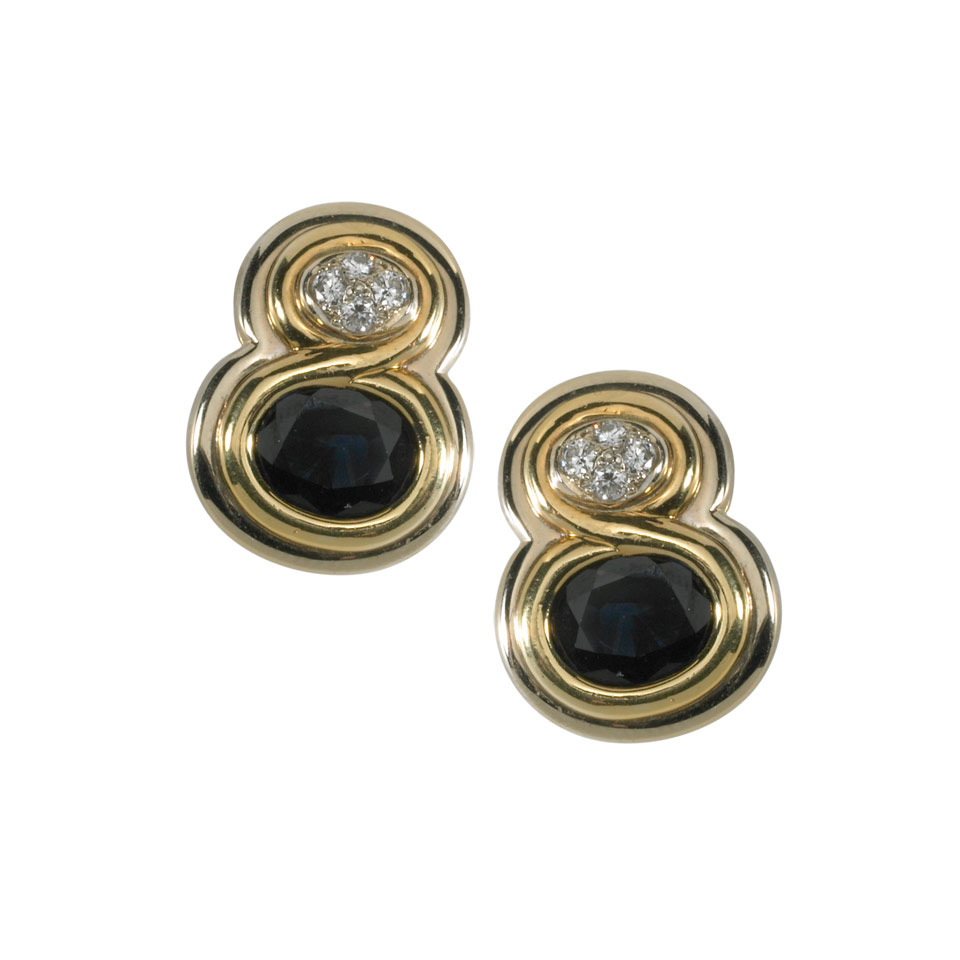 Appraisal: Pair Of Secrett k Yellow And White Gold Earrings each