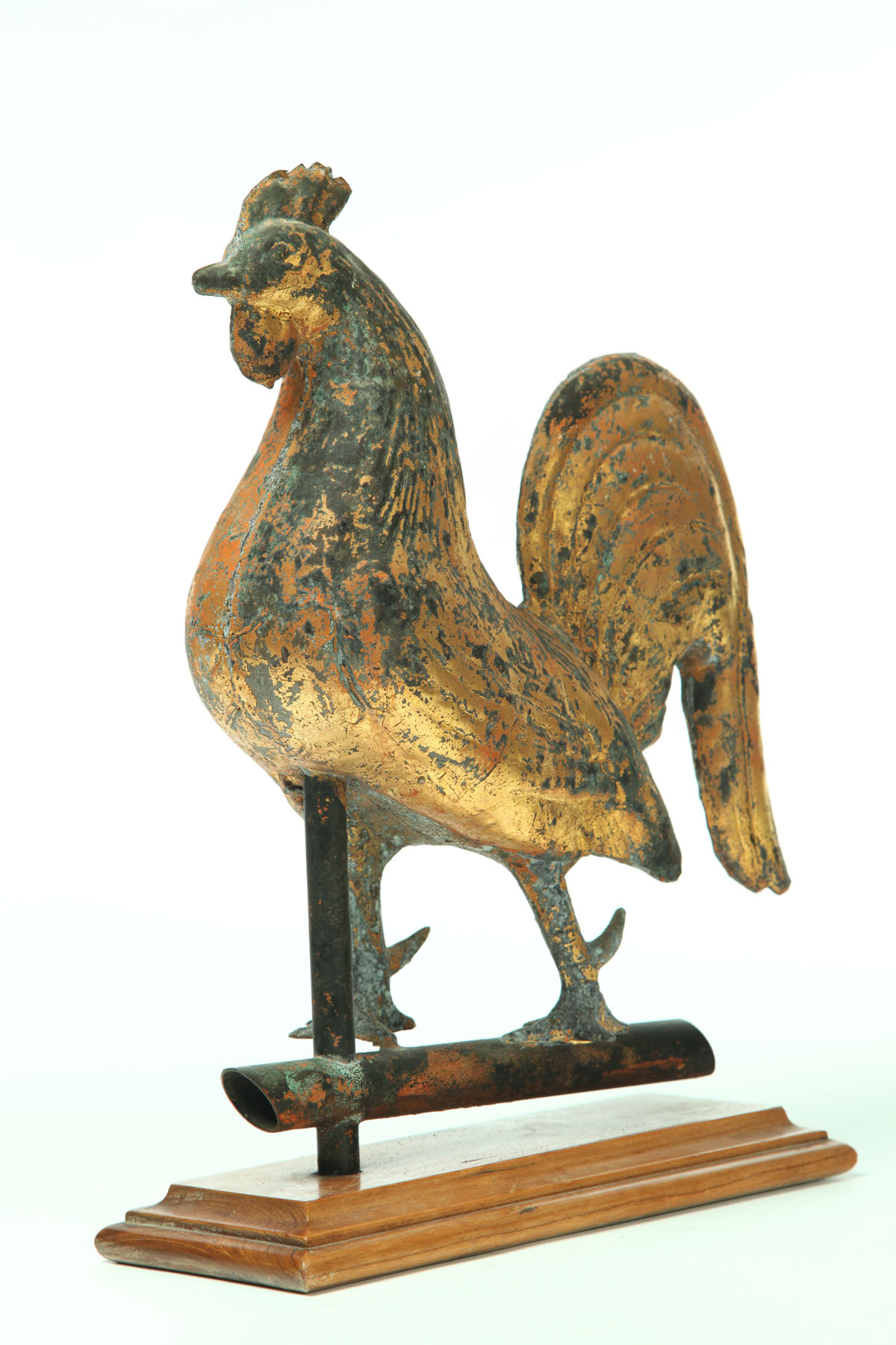 Appraisal: WEATHERVANE American late th century copper Small rooster with worn