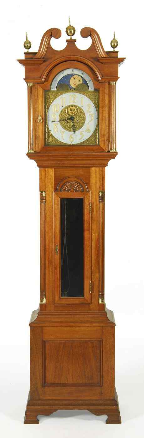 Appraisal: CASED TALL CLOCK th CenturyBy Waterbury Clock Co In mahogany