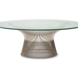 Appraisal: Warren Platner American - Coffee table Height x diameter inches