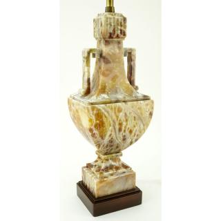 Appraisal: Mabro Lamp Co Carved Onyx Chinoiserie Urn Lamp Minor scuffing