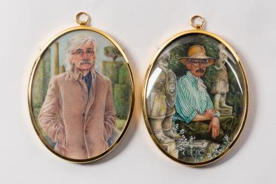 Appraisal: Pauline Denyer Contemporary Portrait Miniatures of Sir Roy Strong a