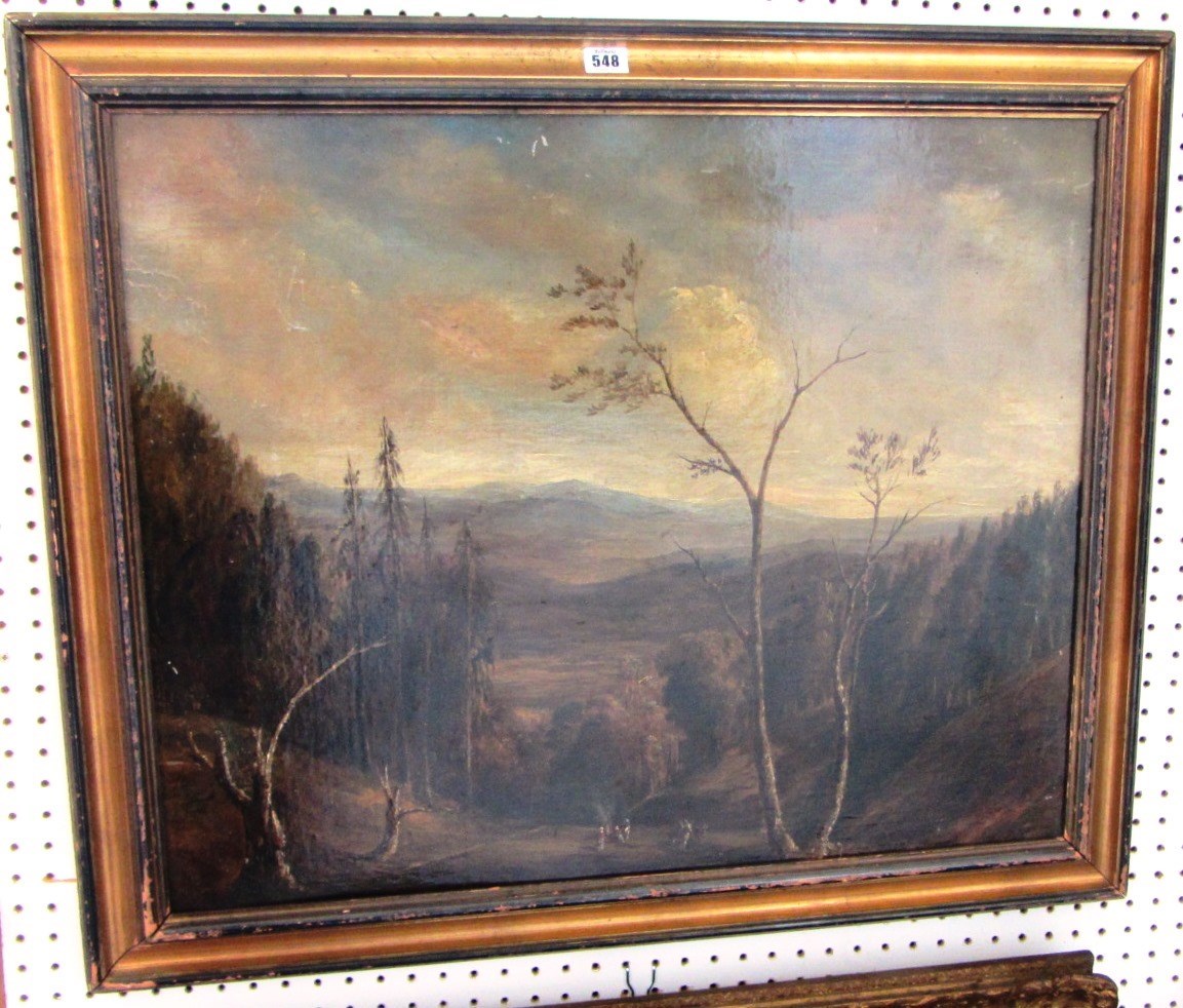 Appraisal: Continental School th century Middle Eastern Landscape possibly Lebanon oil