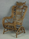 Appraisal: PLATFORM ROCKER - CIRCA - FANCY WICKER PLATFORM ROCKER NATURAL