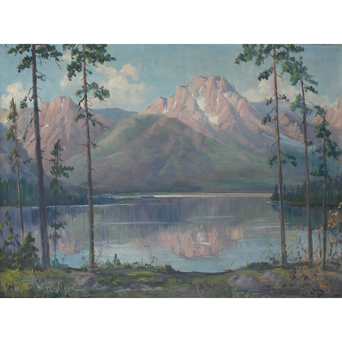 Appraisal: Charles Johan Bergstrom American - Mt Moran at Sunset Teton