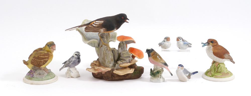 Appraisal: pc PORCELAIN BIRD COLLECTION To include Boehm Baby Goldfinch Boehm