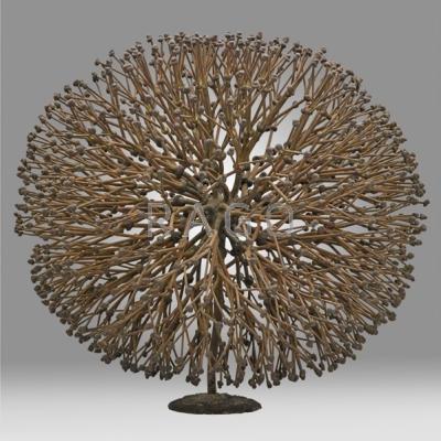 Appraisal: HARRY BERTOIA - Untitled sculpture Bush Pennsylvania s Patinated bronze