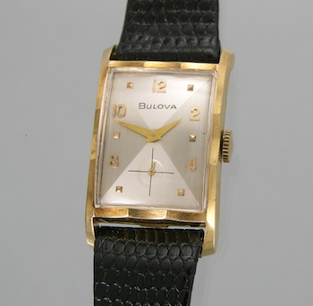 Appraisal: A Vintage k Gold Bulova Watch k yellow gold rectangular