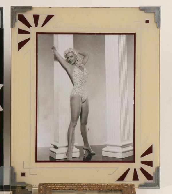 Appraisal: Six Art Deco frames including Hollywood leading women studio photos