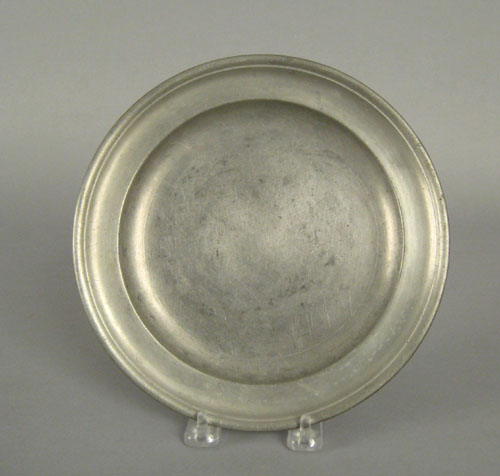 Appraisal: Providence Rhode Island pewter plate ca bearing the touch of