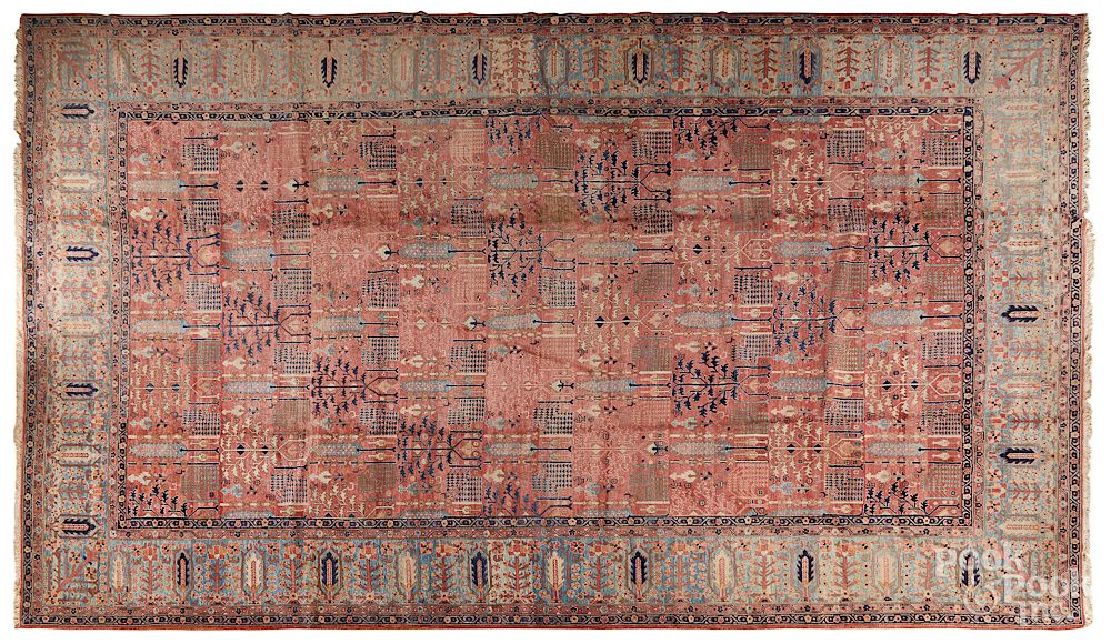 Appraisal: Heriz style carpet Heriz style carpet ' x ' Condition