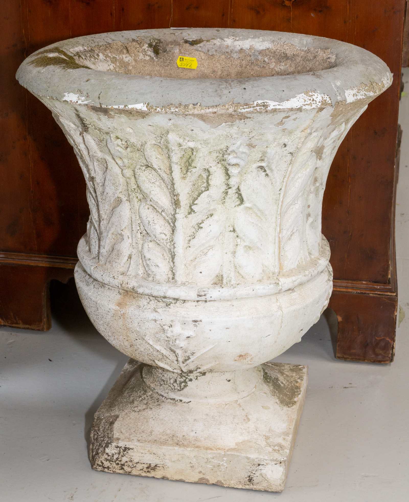 Appraisal: NEOCLASSICAL CONCRETE GARDEN URN th century approximately in H