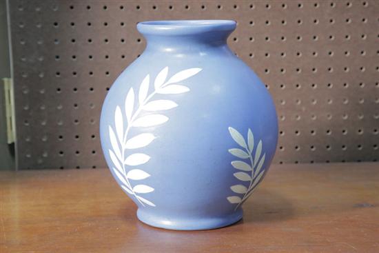 Appraisal: WELLER VASE Bulbous form Xenia pattern having matt blue glaze