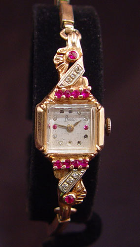 Appraisal: K ROSE GOLD RETRO LADIES WRISTWATCH K rose gold Bison