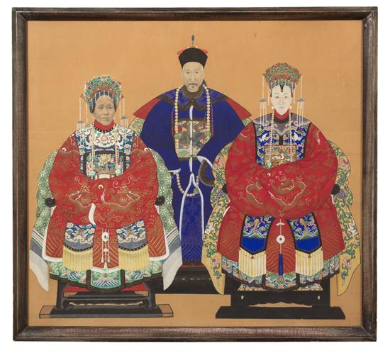 Appraisal: Sale Lot A Chinese Ancestor Portrait Height of frame x