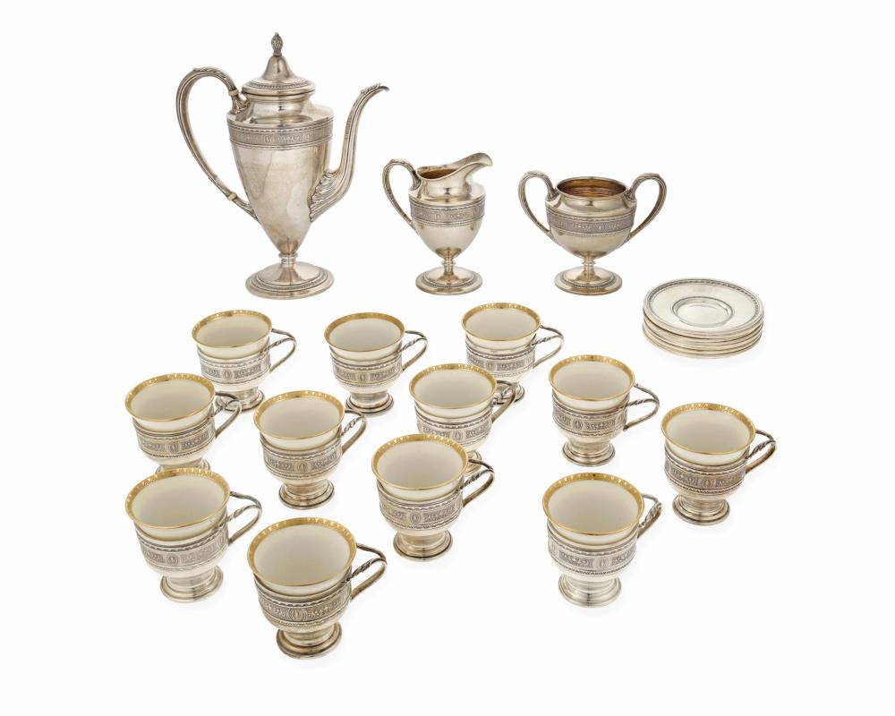 Appraisal: An International Wedgwood sterling silver coffee service Second-Quarter th Century