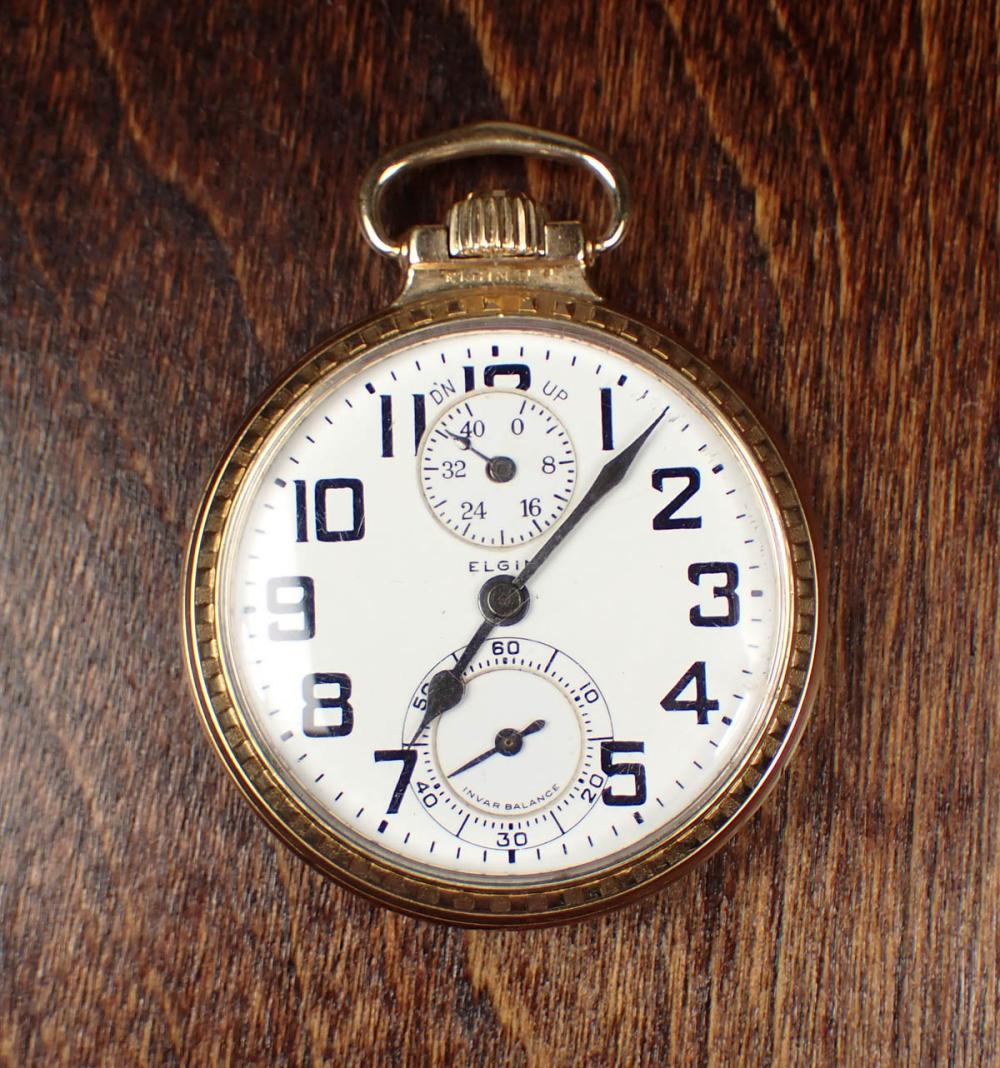 Appraisal: ELGIN MODEL OPEN FACE POCKET WATCH having hour minute dial