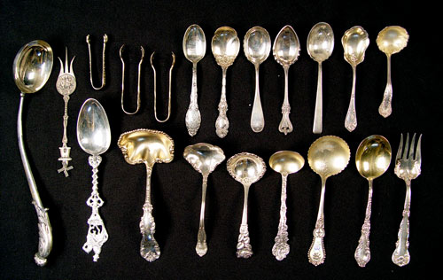 Appraisal: COLLECTION OF STERLING SERVING PIECES assorted serving pieces to include