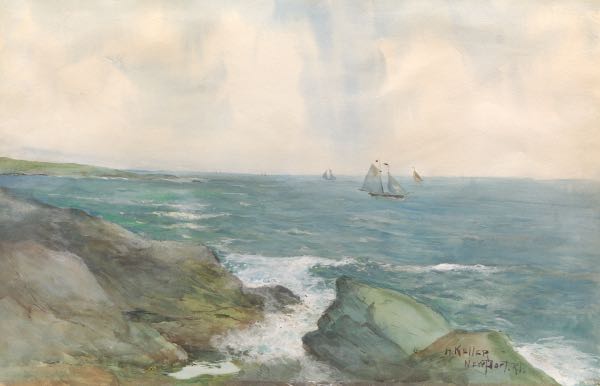 Appraisal: HENRY GEORGE KELLER AMERICAN - x Newport RI Watercolor on