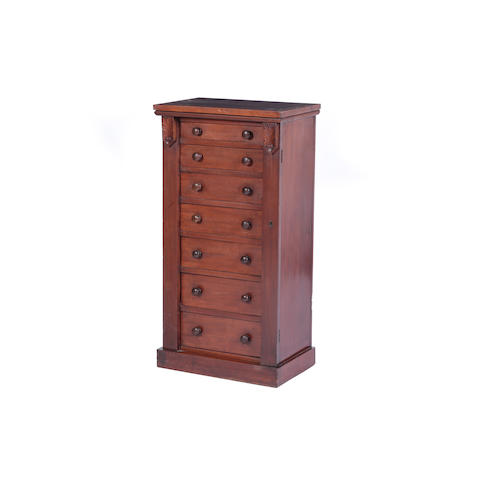 Appraisal: A Victorian mahogany Wellington chest The rectangular top above a