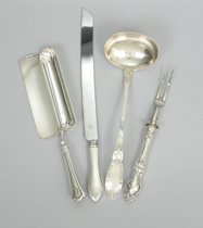 Appraisal: Lot of Silver Serving Utensils This lot including a large