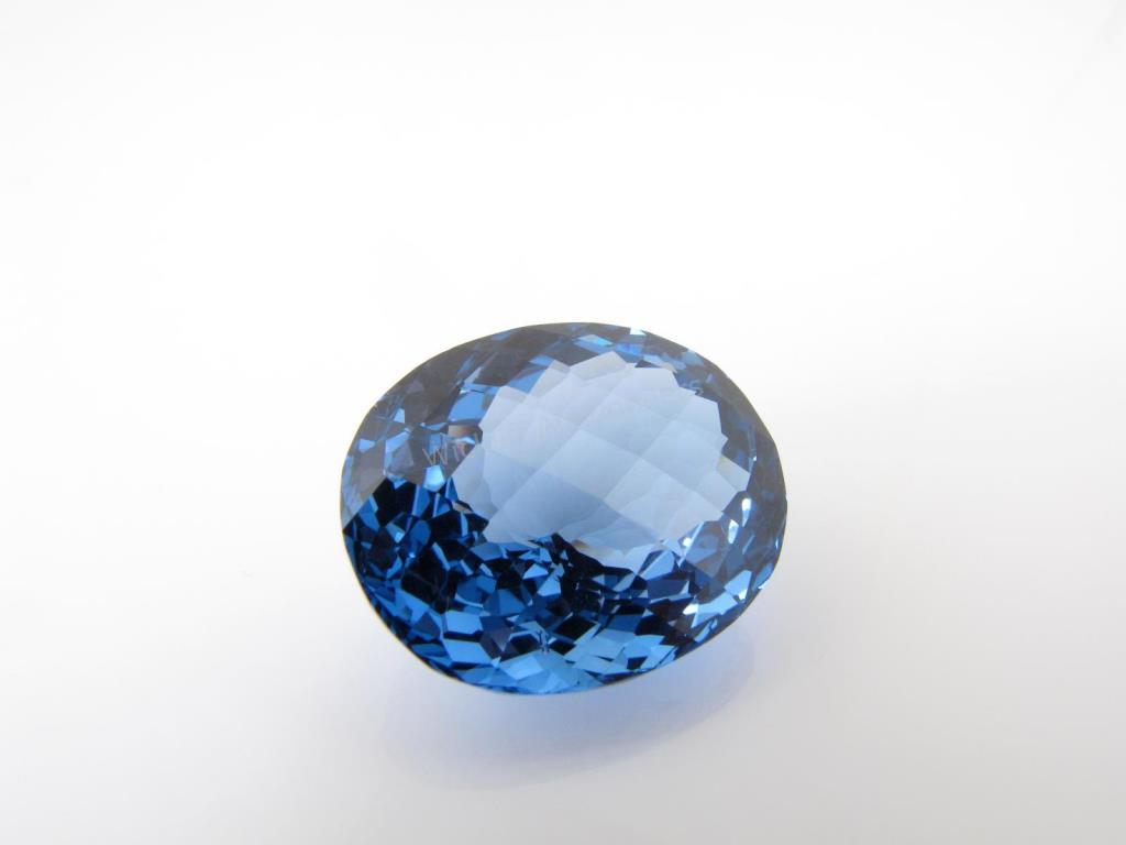 Appraisal: Ct Oval Checkerboard Cut London Blue Topaz mm x mm