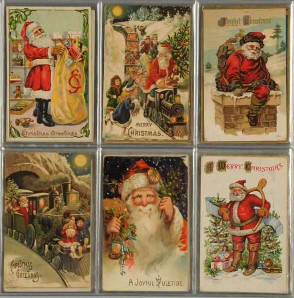 Appraisal: Lot of Santa Postcards Nice collection many with children Some