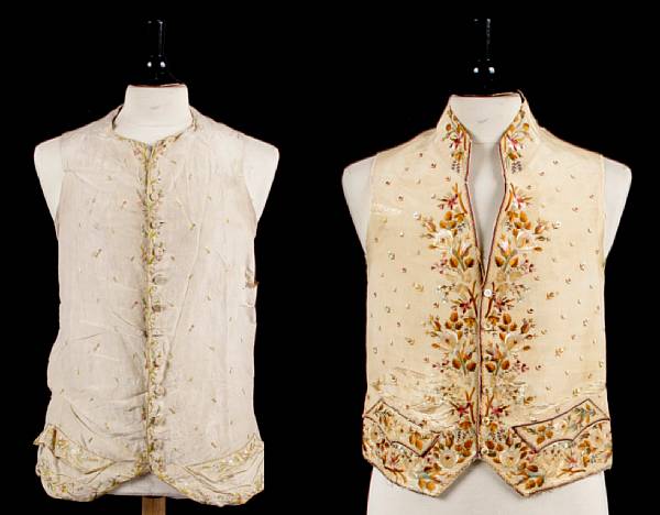 Appraisal: A collection of antique and vintage men's vests losses damages