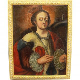 Appraisal: th C Portrait of Saint Catalina th C Portrait of