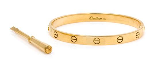 Appraisal: Sale Lot An Karat Yellow Gold Love Bracelet Cartier in