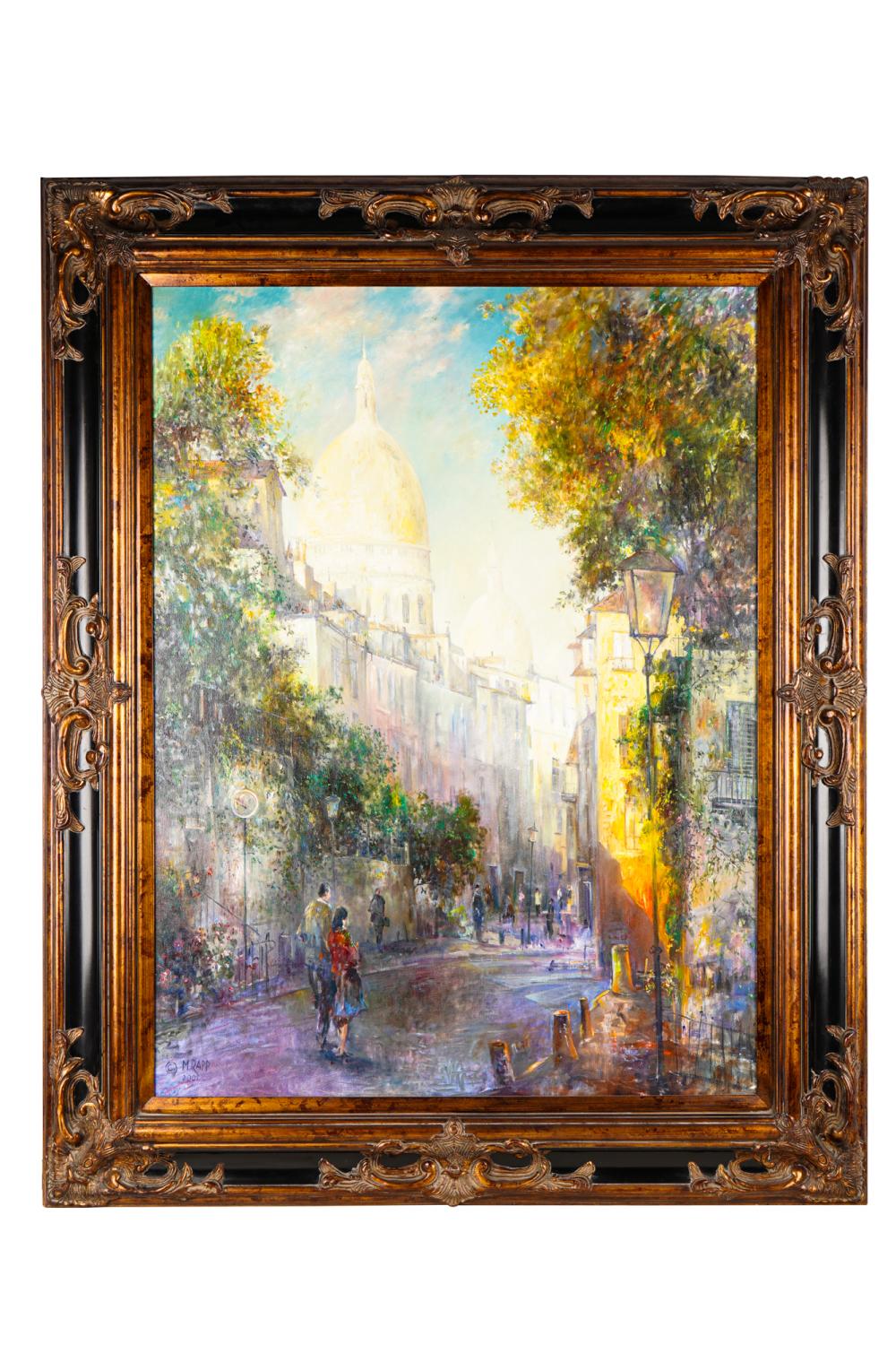 Appraisal: MAURICE KAPP MONTMARTRE PARIS oil on canvas signed and dated