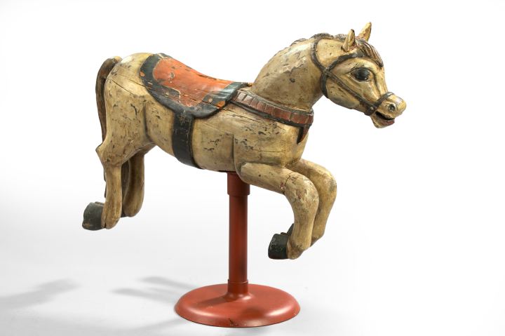 Appraisal: Continental Carved and Polychromed Carousel Horse fourth quarter th century