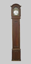 Appraisal: French Provincial Tall Case Clock ca French Provincial Inlaid Fruitwood