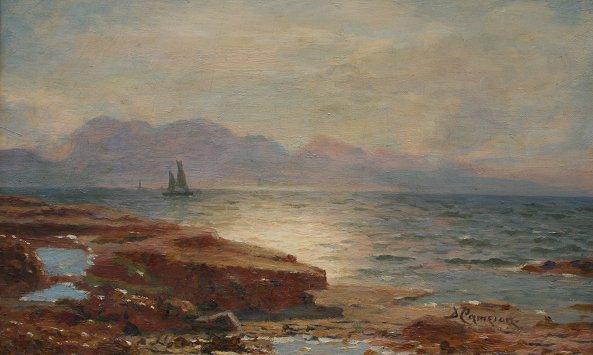 Appraisal: CAMERON Duncan British - ''Arran from the Ayrshire Coast'' OIL