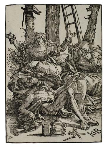 Appraisal: HANS BALDUNG GRIEN The Lamentation Woodcut x mm x inches