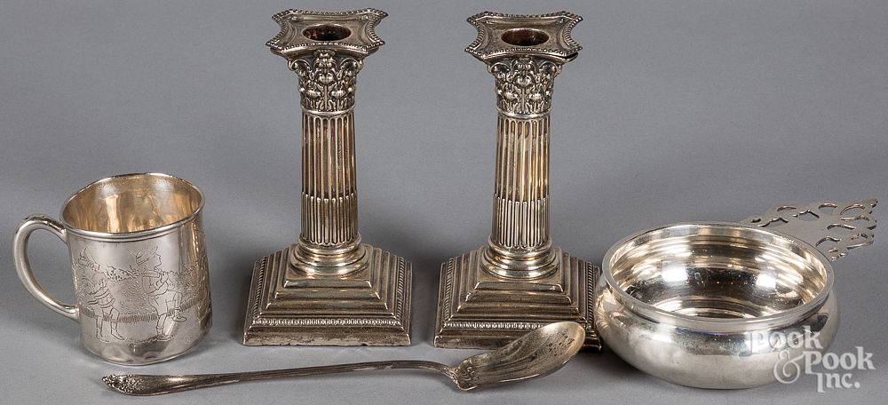 Appraisal: Group of sterling silver tablewares Group of sterling silver tablewares