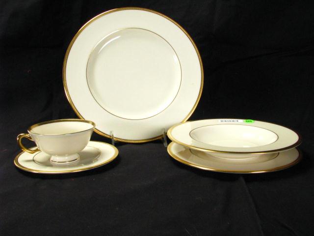 Appraisal: Set of Lenox Tuxedo Dinnerware including twelve '' dinner plates